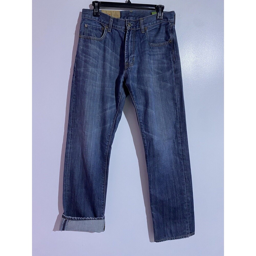 Gap Jeans Mens 30x32 Blue Dark Wash Straight Fit Everyday Casual